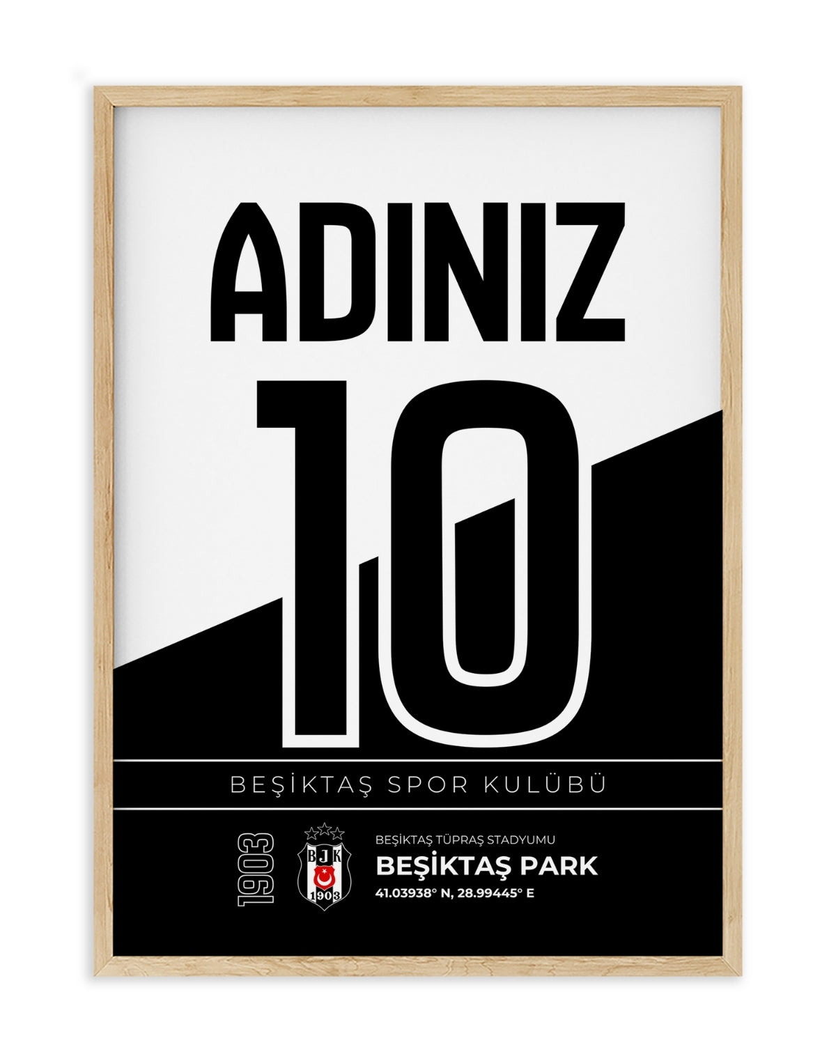 Kişiye Özel Beşiktaş Tasarım Tablo