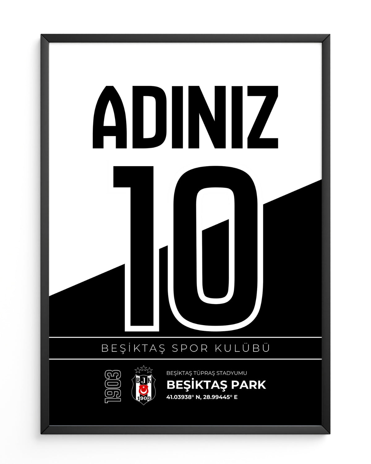 Kişiye Özel Beşiktaş Tasarım Tablo
