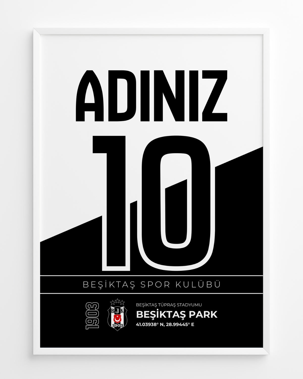 Kişiye Özel Beşiktaş Tasarım Tablo