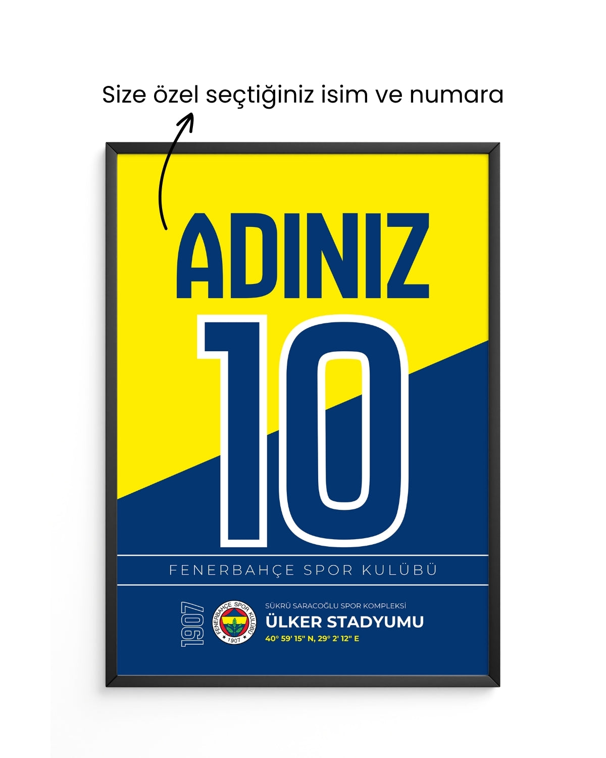 Kişiye Özel Fenerbahçe Tasarım Tablo
