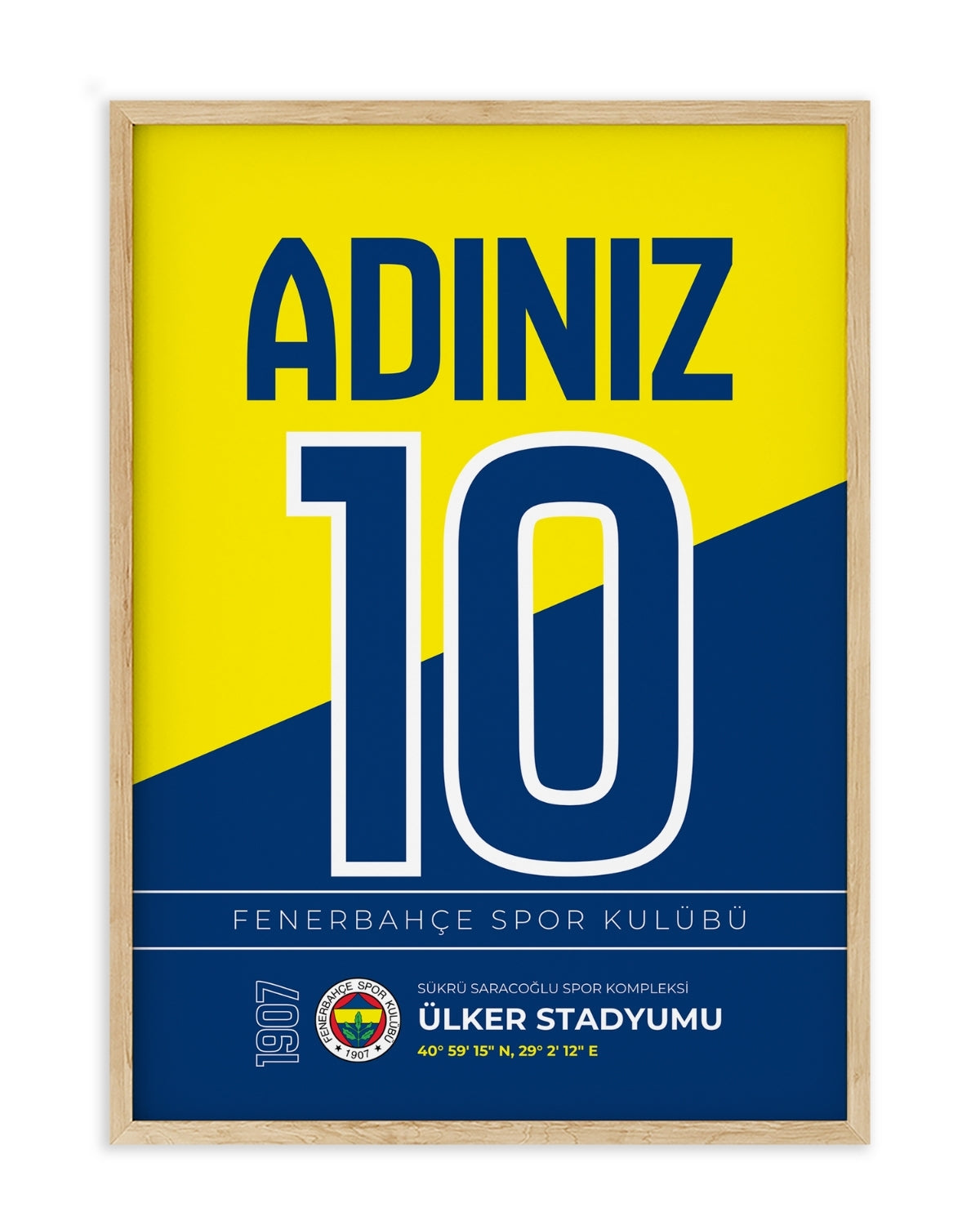 Kişiye Özel Fenerbahçe Tasarım Tablo