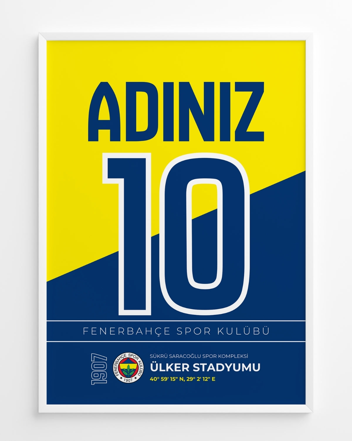 Kişiye Özel Fenerbahçe Tasarım Tablo