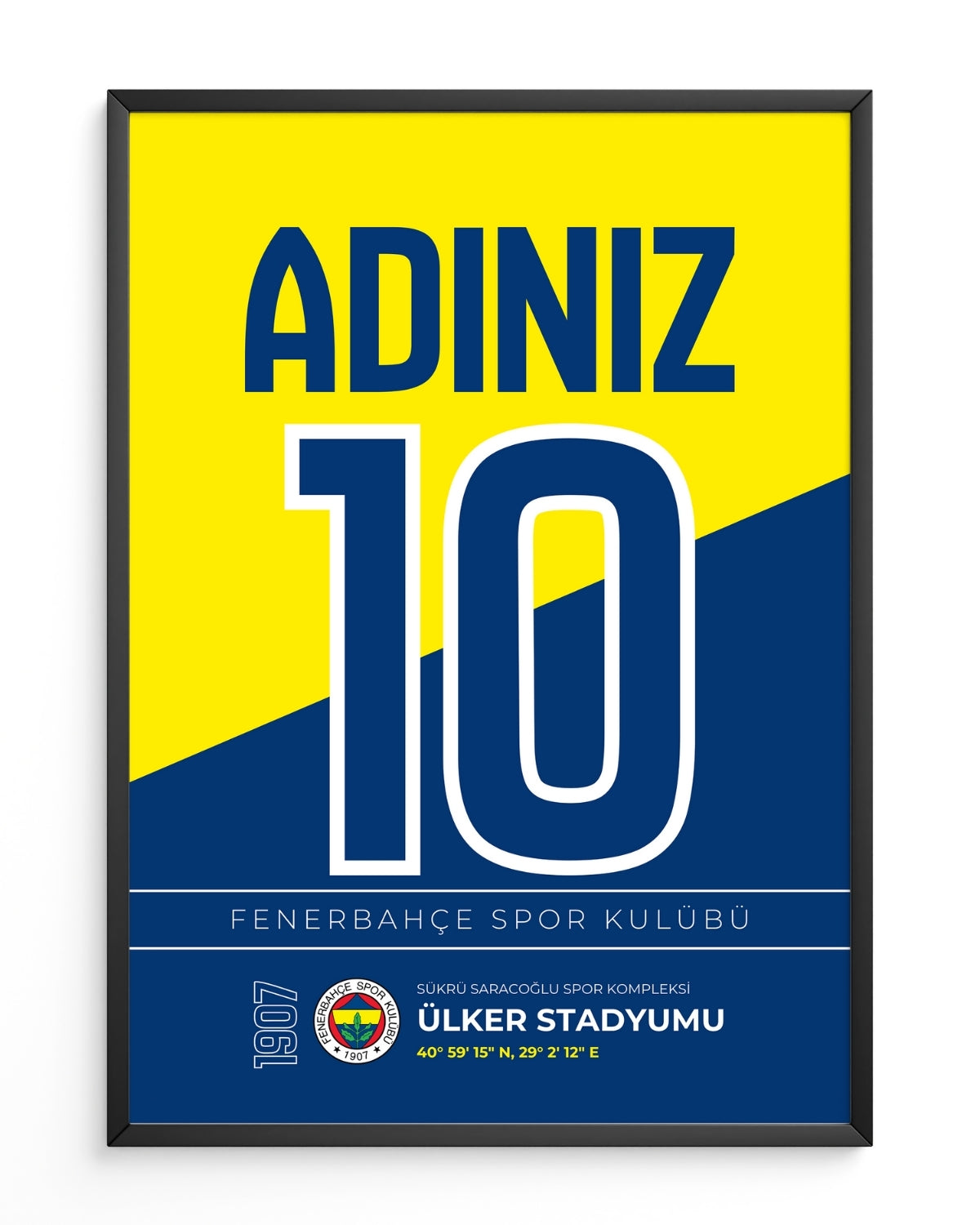 Kişiye Özel Fenerbahçe Tasarım Tablo