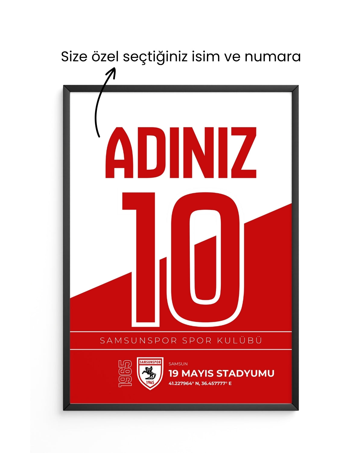 Kişiye Özel Samsunspor Tasarım Tablo