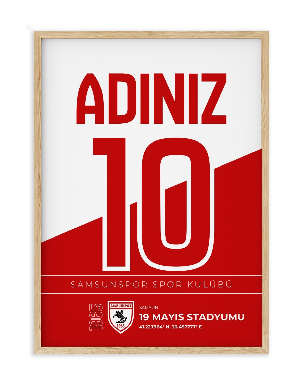 Kişiye Özel Samsunspor Tasarım Tablo