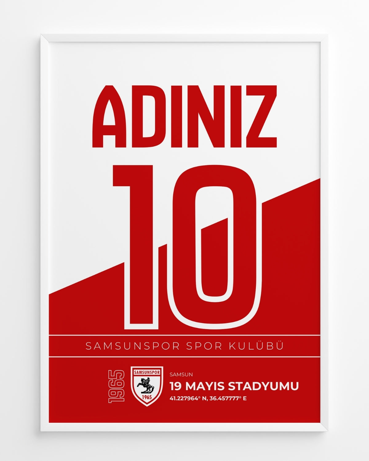 Kişiye Özel Samsunspor Tasarım Tablo