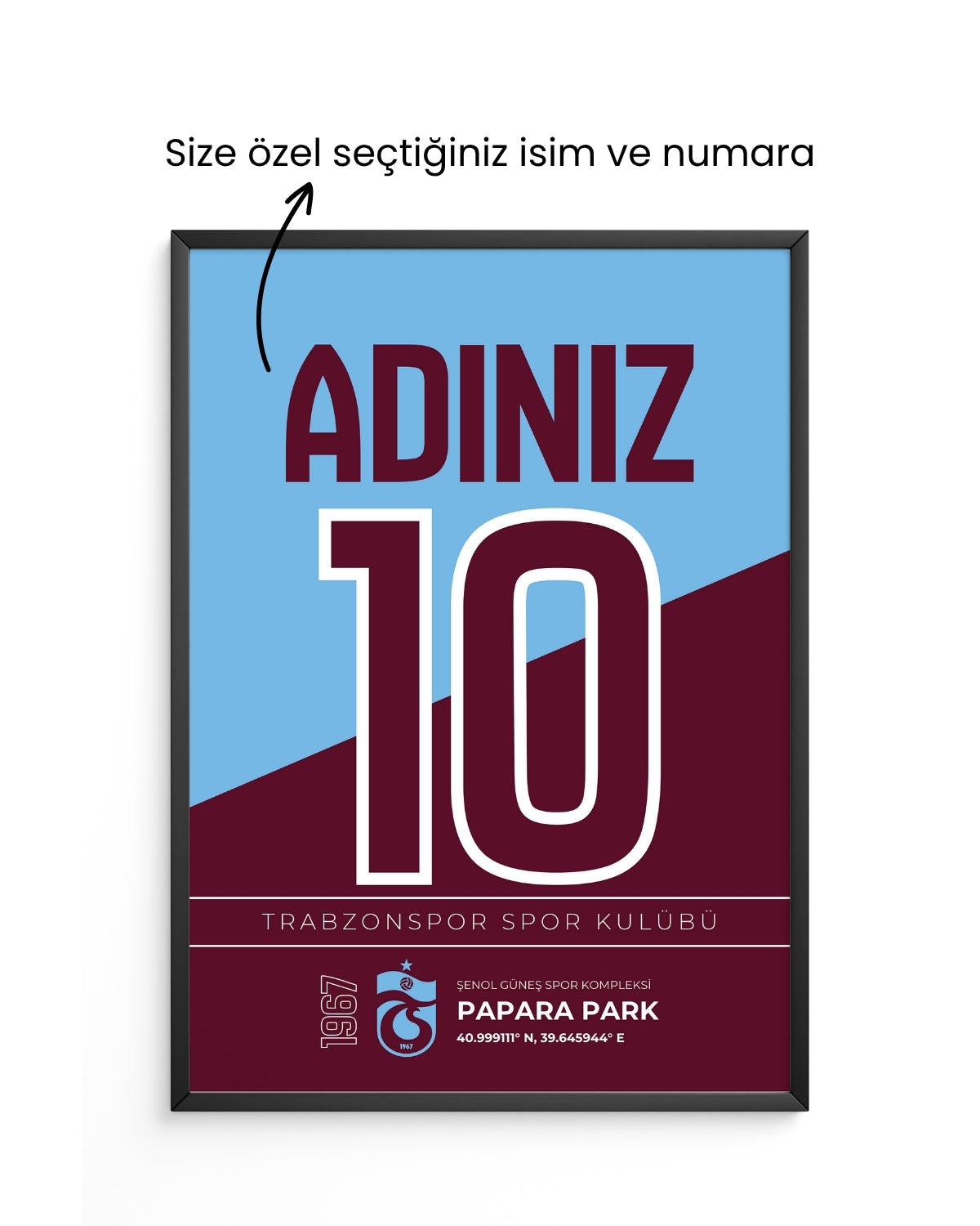 Kişiye Özel Trabzonspor Tasarım Tablo