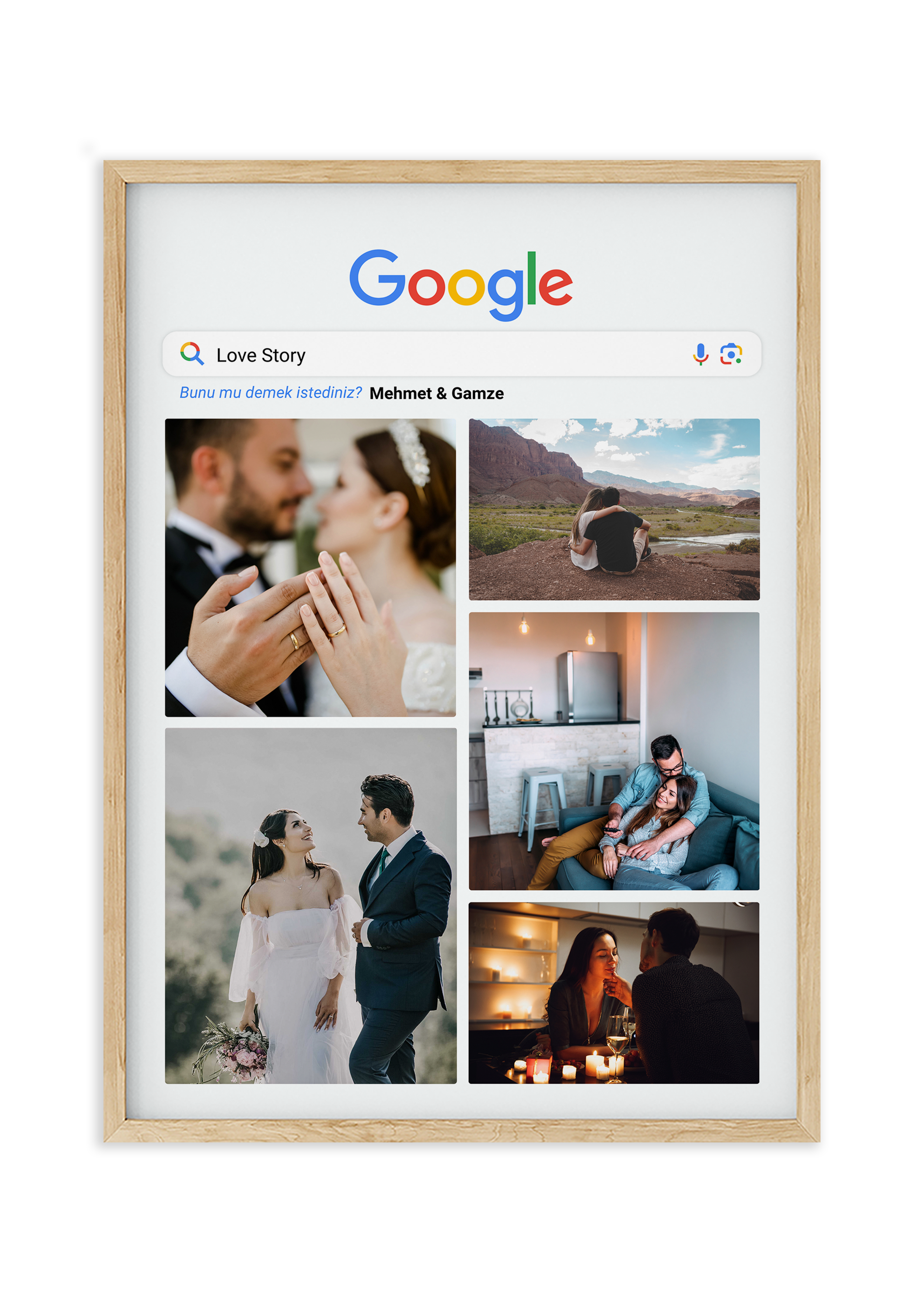 Love Story Google Arama Tasarım Tablo
