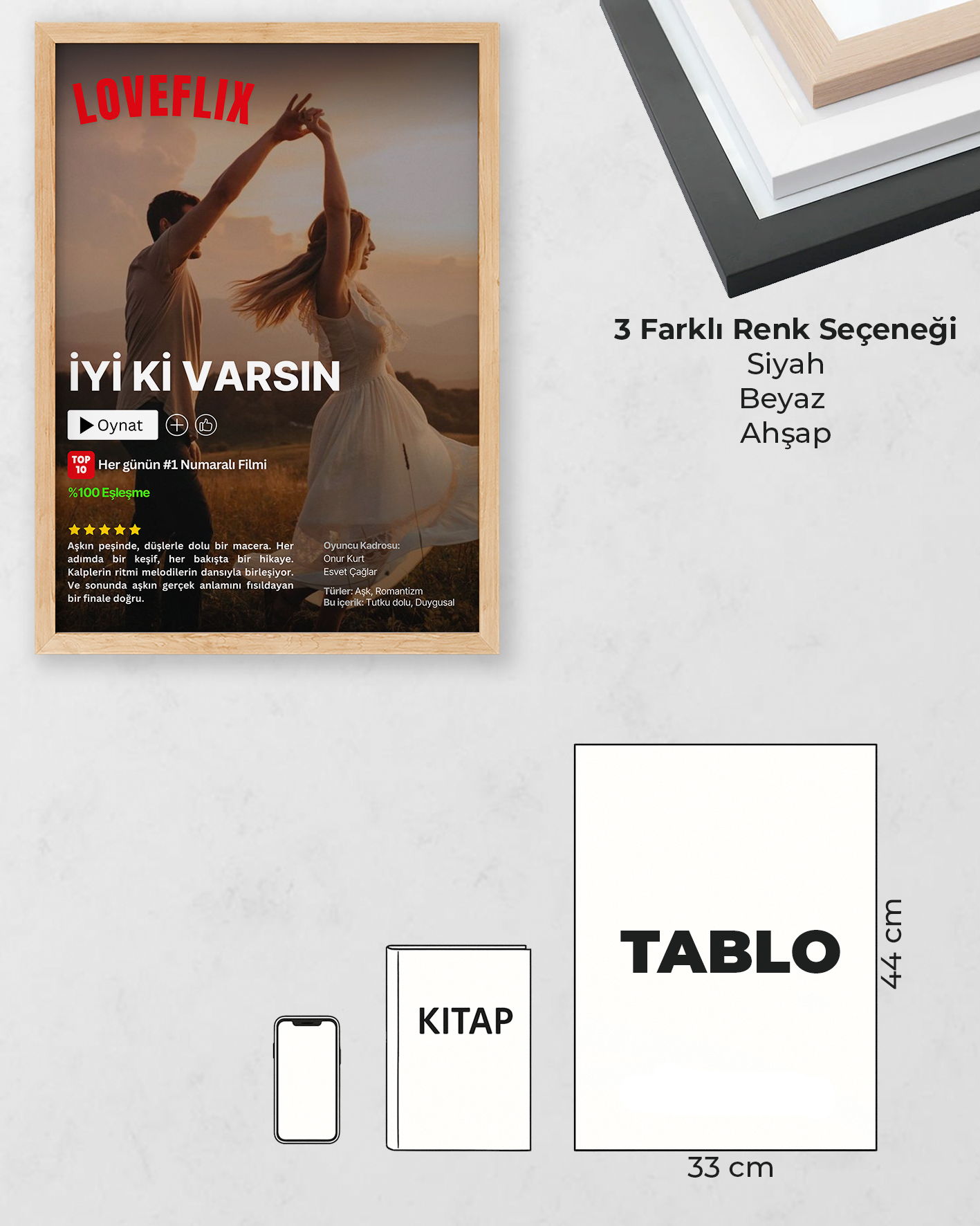 Kişiye Özel Netflix Tasarım Tablo