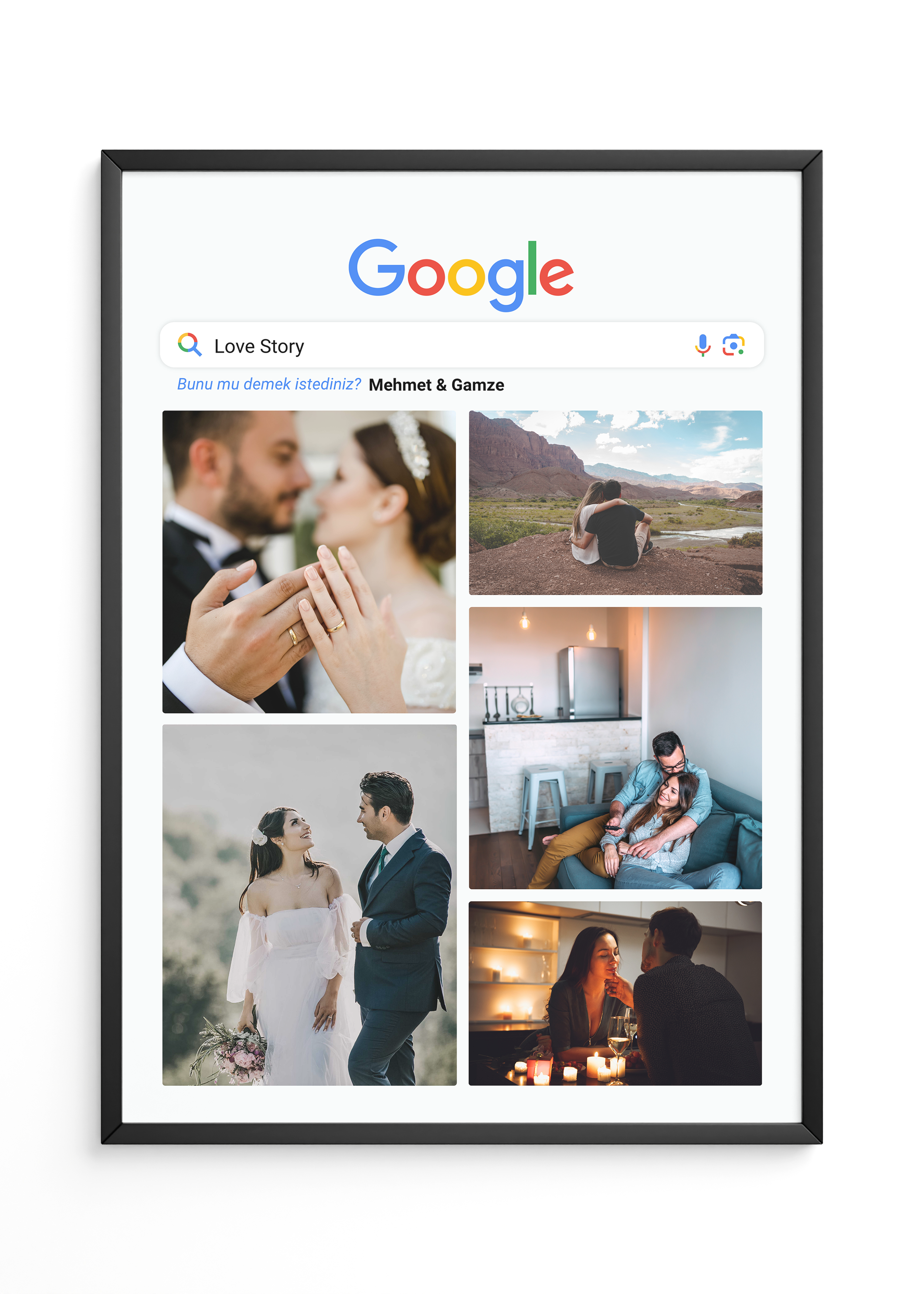 Love Story Google Arama Tasarım Tablo